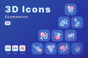 E - Commerce 3D Icons