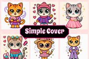 Trendy Cute Cat Fashion Bold & Easy, an Animal Illustration by Design Zone (Thumbnail 2 of 4)