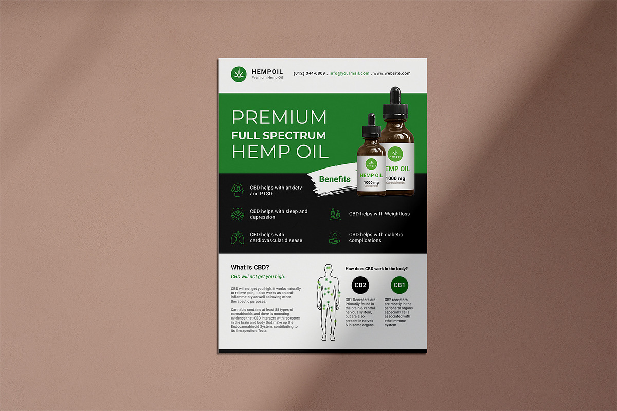 Hemp Product Flyer, a Flyer Template by Rongbaaz (Photo 1 of 2)