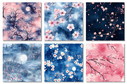Sakura Digital Paper, Moonlight, a Texture Graphic by Dream Creation (Thumbnail 4 of 7)