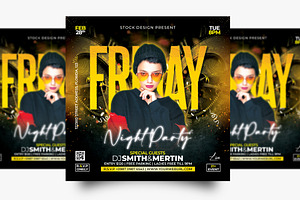Club party Flyer Template, a Flyer Template by Stock_Design