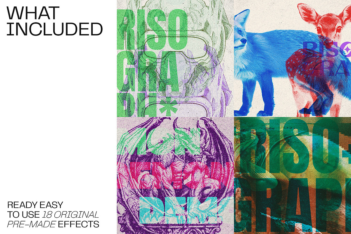 18 PSD Risograph Photo Effect, a Layer Style Add-On by dokudokunomi (Photo 2 of 3)