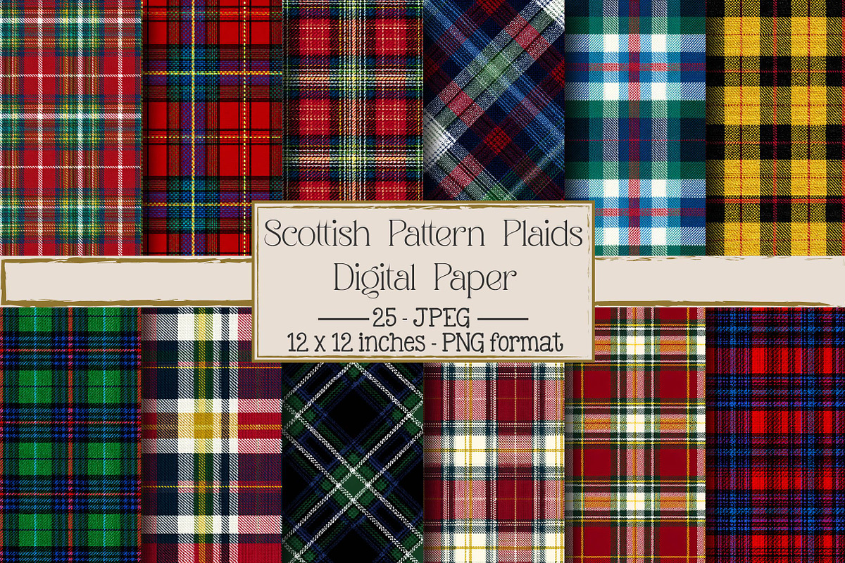 Scottish Pattern Plaids, a Texture Illustration by DreamPrint404