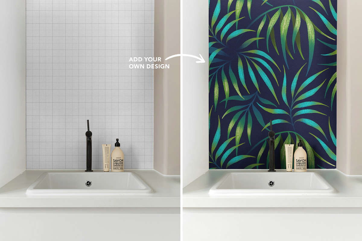 Wallpaper Mockup - Bathroom Sink, a Household Mockup by Andrea Muller (Photo 5 of 7)