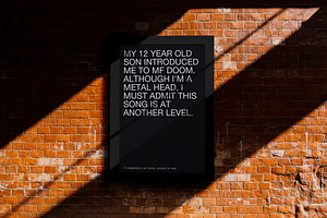 Brick Wall Framed Poster Mockup