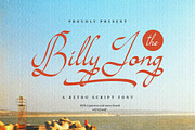 Billy Jong | Retro Script Font, a Font by gracetype_studio (Thumbnail 1 of 14)