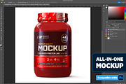 2lb Whey Protein Jar Mockup A2-Pro, a Packaging Mockup by Design Warlord (Thumbnail 2 of 16)