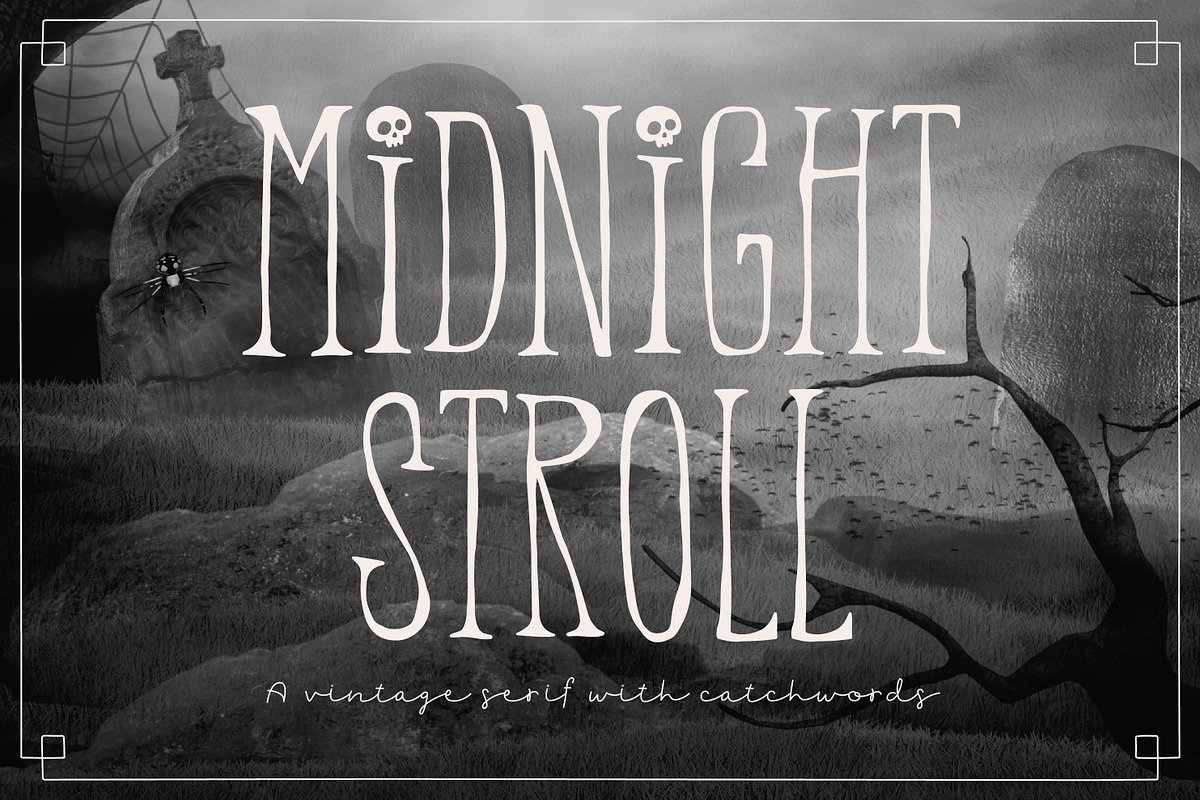 Midnight Stroll Font, a Serif Font by Denise Chandler (Photo 1 of 7)