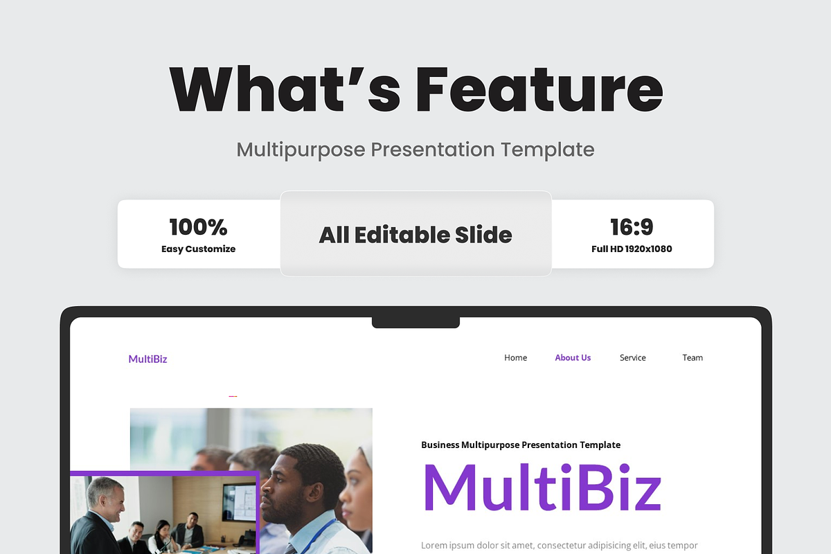 Business Multipurpose Google Slide, a Presentation Template by SquidPixey (Photo 2 of 6)