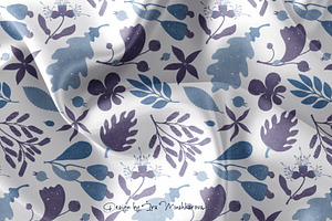 Wind. Botanical Seamless Pattern