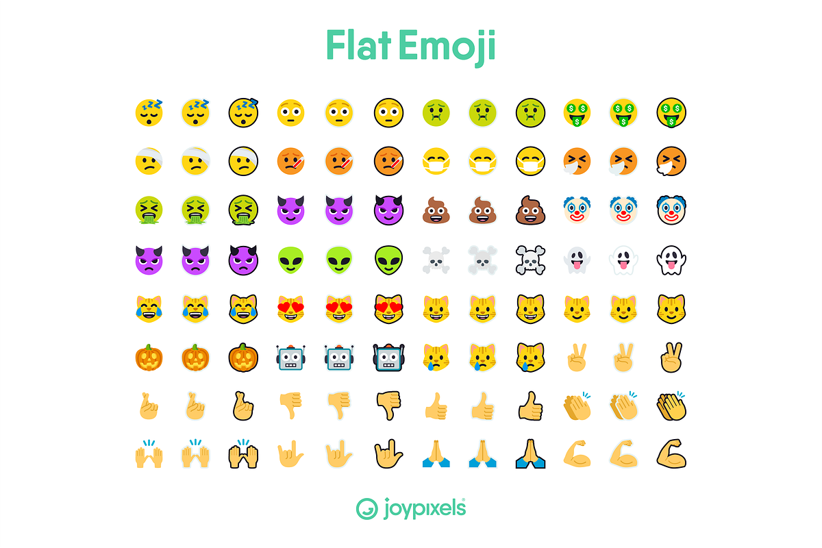 Flat Emoji Icons by JoyPixels®, an Outline Icon by joypixels (Photo 5 of 8)