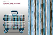 Patternsstripe and check watercolor, a Pattern Graphic by L- design studio (Thumbnail 3 of 6)