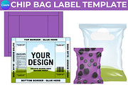Chip Bag Product Label Canva Mockup, a Packaging Mockup by Akrinity Digital (Thumbnail 1 of 3)