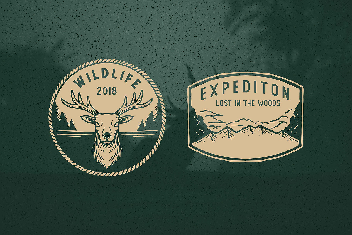 16 WILD NATURE BADGES COLLECTION, an Animal Illustration by Trape Graphic Studio (Photo 5 of 6)