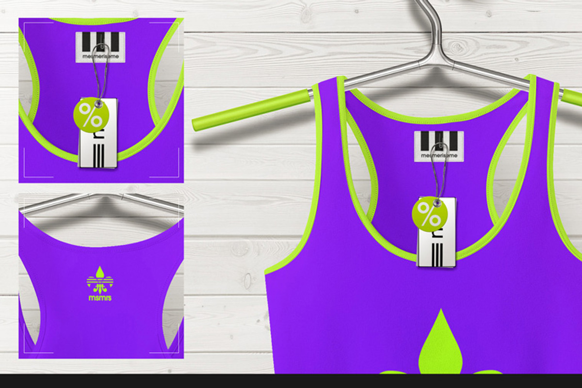 Racerback Tank On 5 Stages Mock-up, a Hoody Mockup by Mocca Mockups Store (Photo 59 of 68)