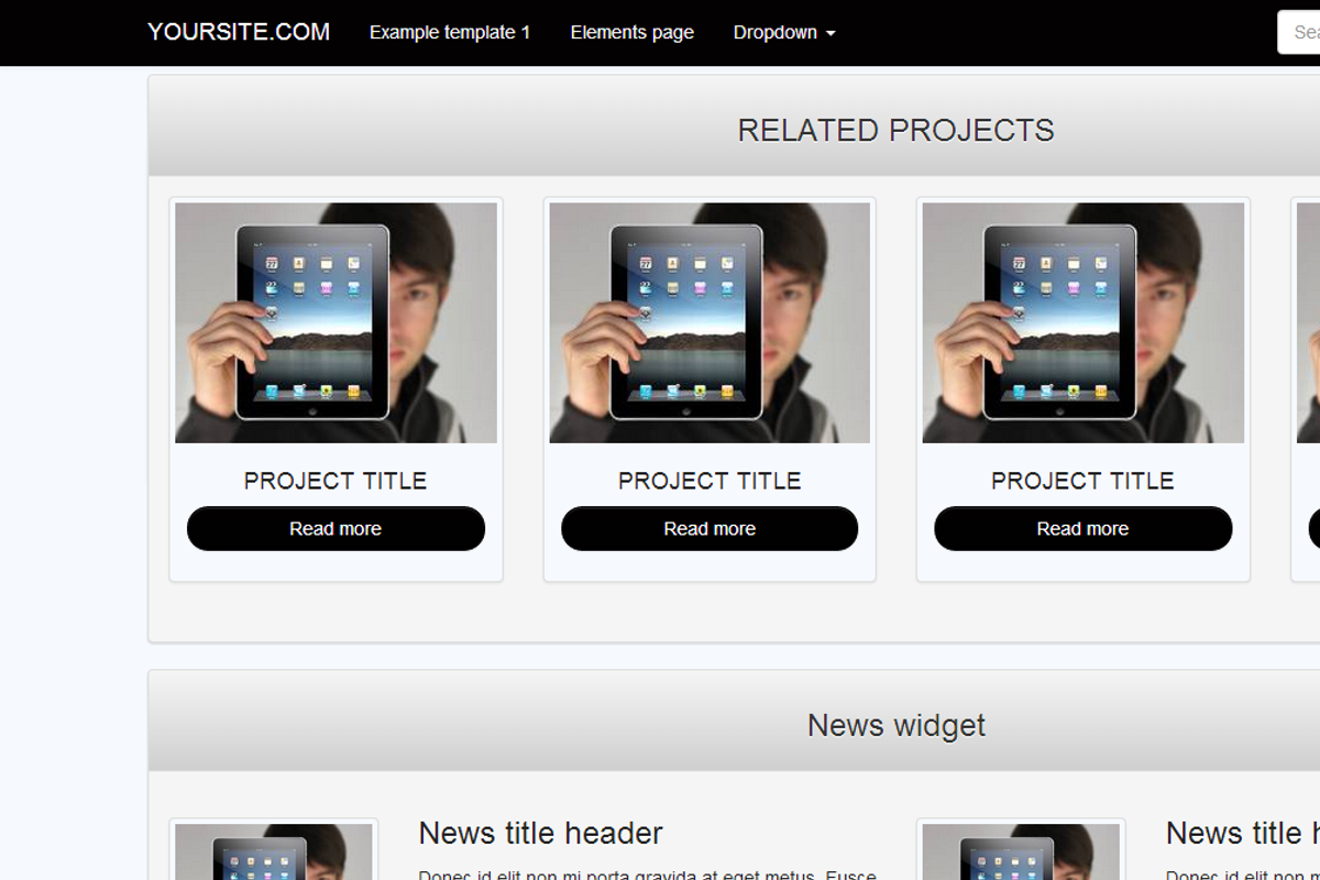 Bootsrap 3.0. theme Black&White, a Bootstrap Template by Bootstraptor (Photo 5 of 5)