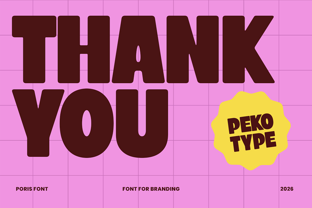 Poris - Modern Bold Display Font, a Sans Serif Font by Pekotype (Photo 15 of 15)