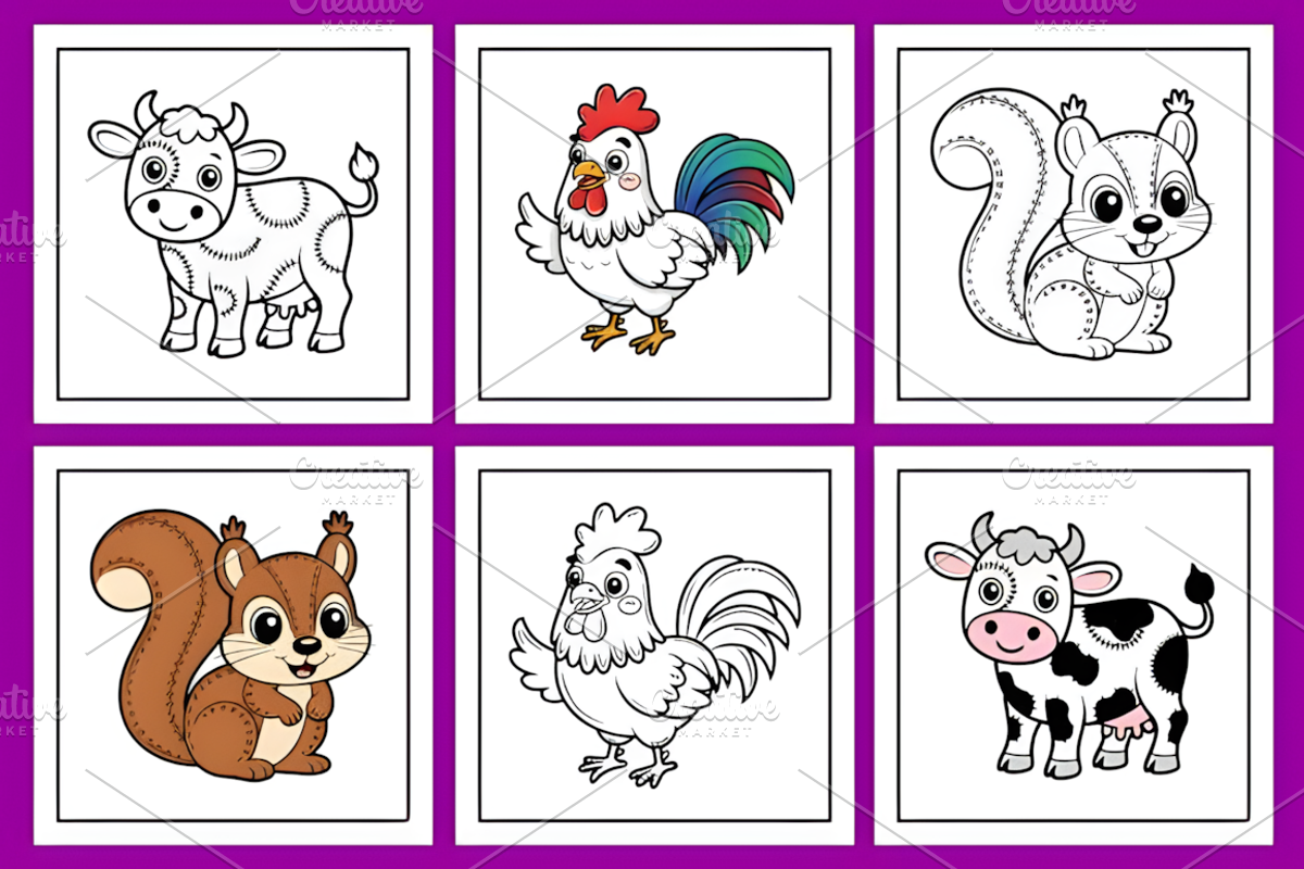 Patch Animals Coloring Pages, an Animal Illustration by Coco Bloom (Photo 2 of 5)