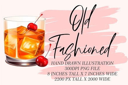 Watercolor Old Fashioned, a Graphic by 1801Prints
