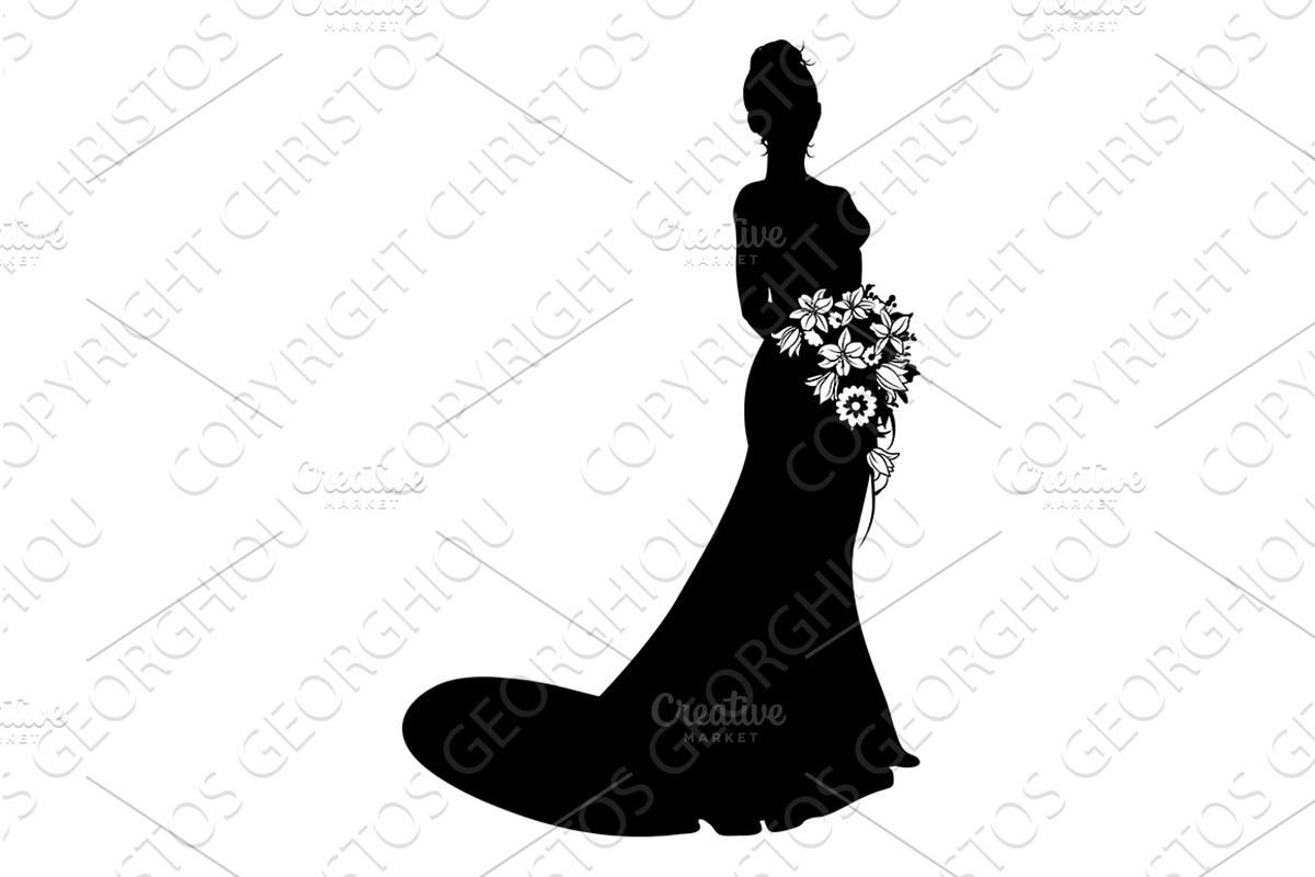 Bride Bridal Wedding Dress, a Person Illustration by Christos Georghiou