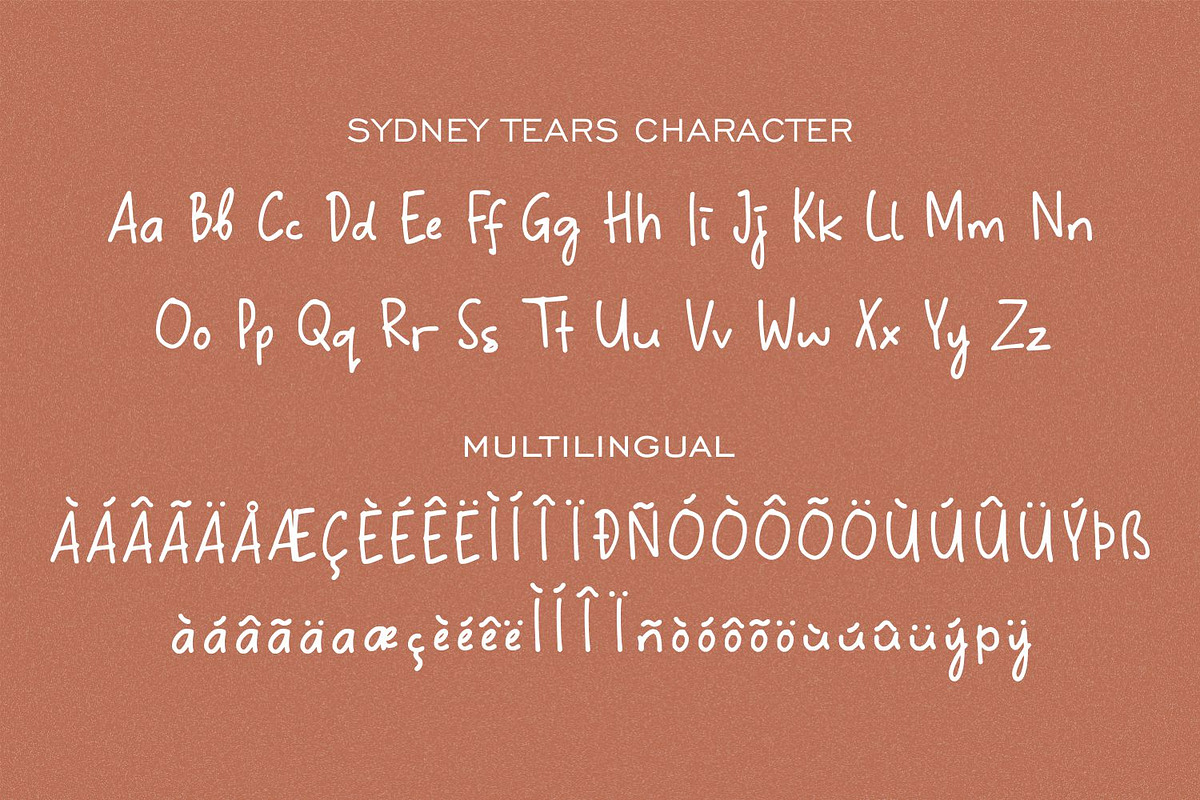 Sydney Tears Font, a Script Font by Allouse Studio (Photo 11 of 11)