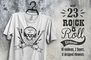 Set of 23 rock and roll elements, a Branding & Logo Template by Alexander Belenkiy (Thumbnail 1 of 5)