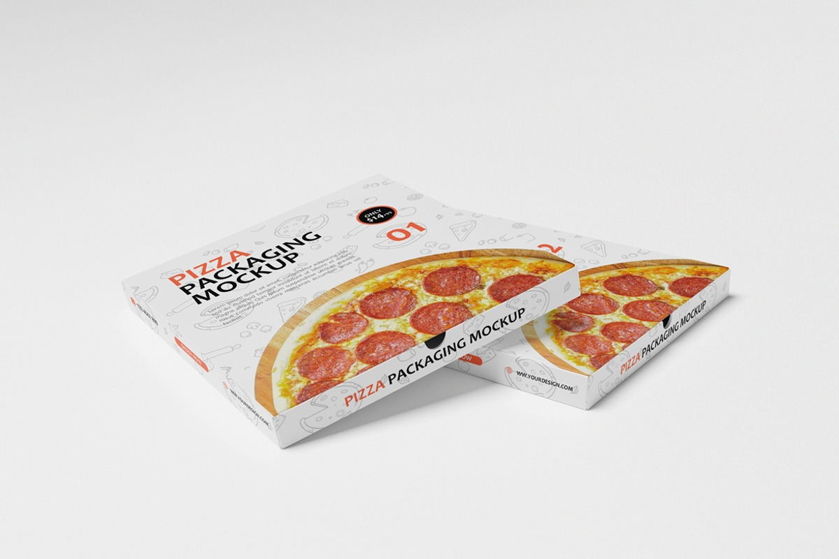 Pizza Box Packaging Mockup, a Packaging Mockup by Graphic Deal (Photo 5 of 7)