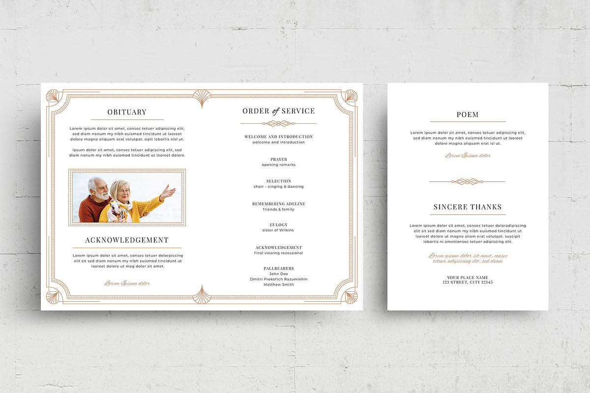 Funeral Program with Deco Border, a Flyer Template by BrandPacks (Photo 7 of 8)
