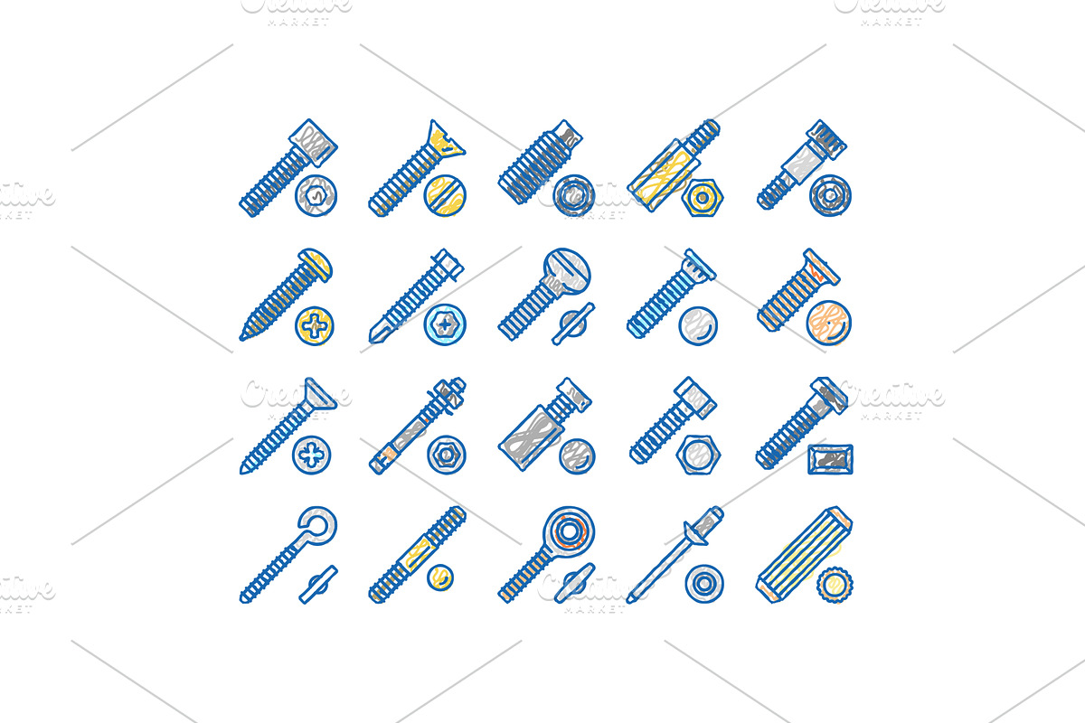 Screw And Bolt Building Accessory, an Object Illustration by pikepicture