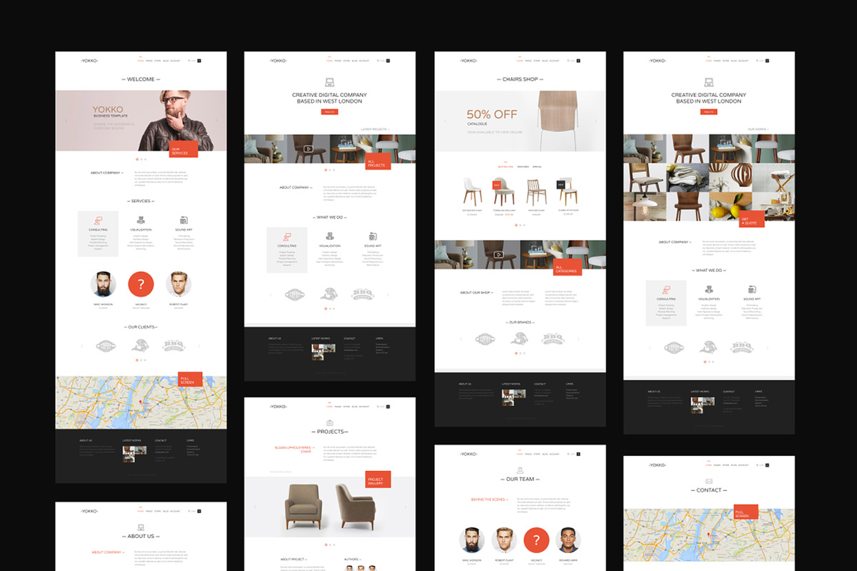 Yokko - Multipurpose PSD Template, a Websites & App Template by aisconverse (Photo 3 of 9)