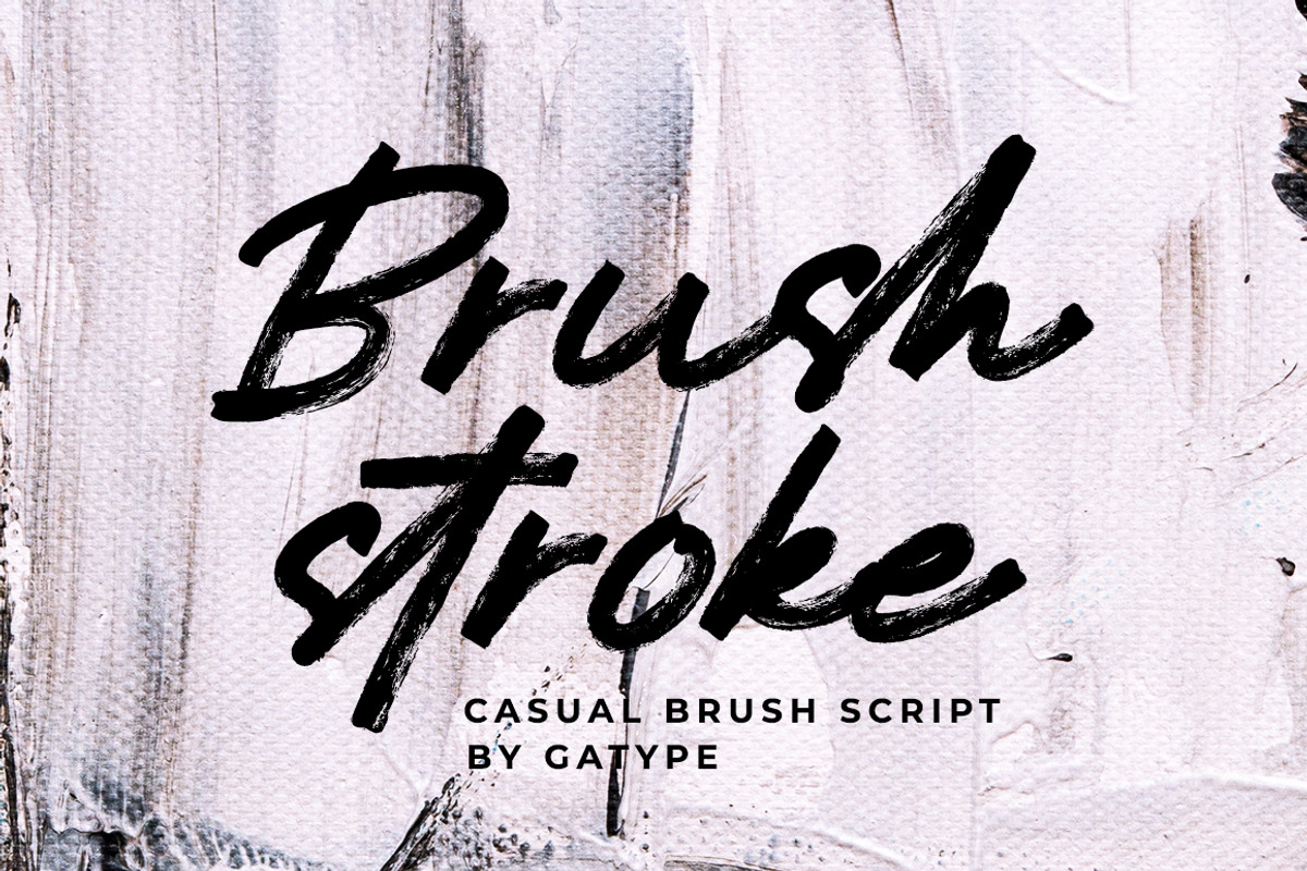 Brushstroke, a Handwritten Font by Gatype (Photo 1 of 7)
