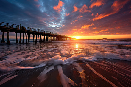 A stunning sunset view over the ocea, a Photo by Iftikhar Alam