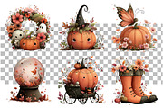 Enchanted Halloween Fall Clipart, a Seasonal Illustration by Daily.Designs (Thumbnail 3 of 5)