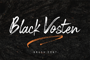 Black Vosten - Brush Font, a Script Font by Pandanwangi (Thumbnail 1 of 10)