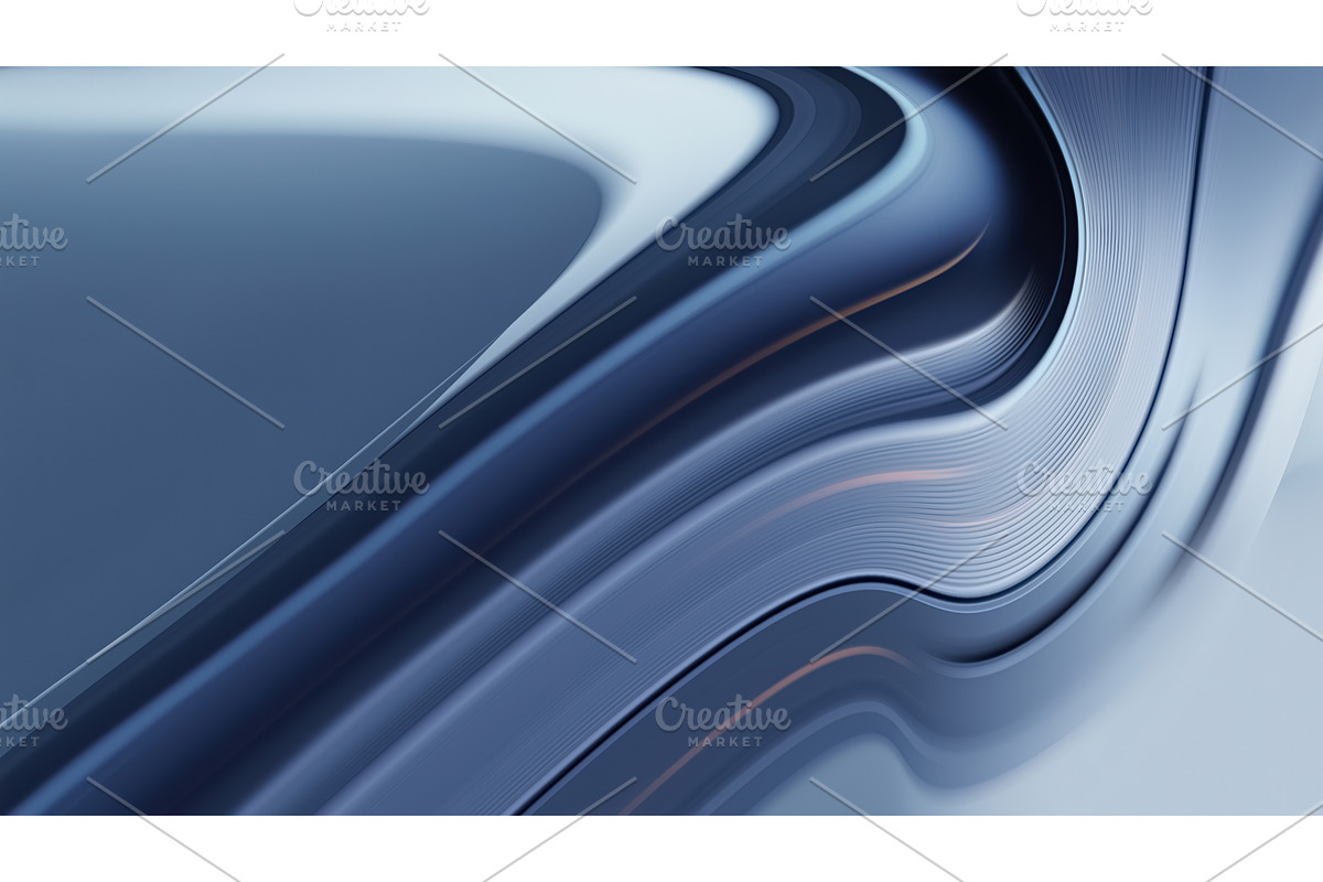 Swirling Blue Patterns Create a, an Illustration by BazziBa♥