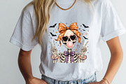 Halloween Skeleton PNG Coquette Bow, a Seasonal Illustration by SugarCloudStudioArt (Thumbnail 3 of 6)