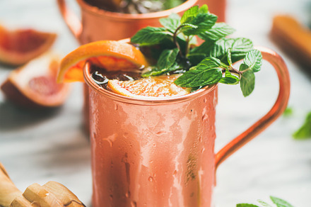 Moscow mule alcohol cocktails featuring cocktail, vodka, and drink, a Food & Drink Photo by Foxys