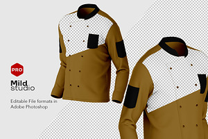 Men's Chef Jacket Mockup