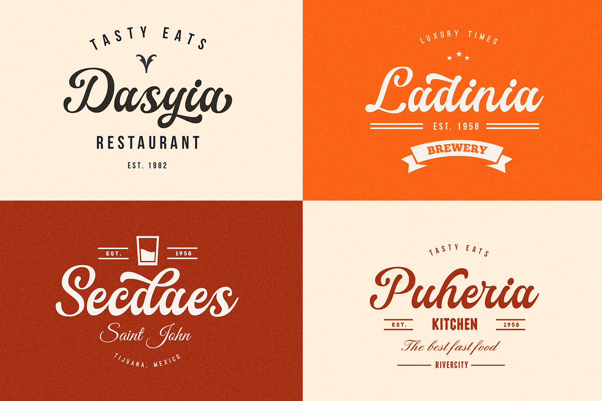 Eudia Elegant Display Script, a Script Font by Portocraft (Photo 3 of 10)