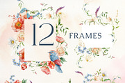Wildflowers watercolor flowers birds, a Decorative Illustration by Yuliya Derbisheva (Thumbnail 6 of 14)