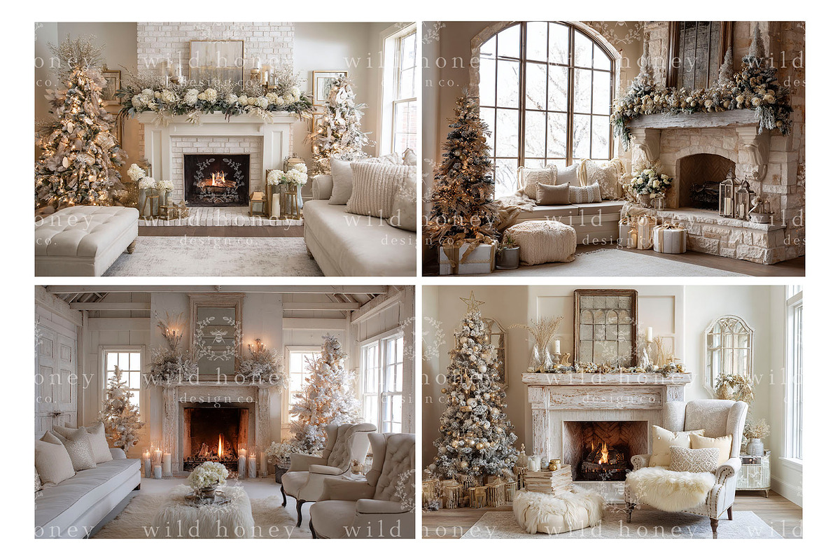 Creamy Christmas Digital Backdrops, a Layer Style Add-On by Wild Honey Design Co. (Photo 4 of 6)