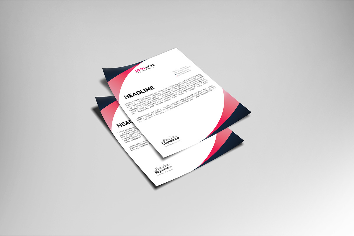 Professional Letterhead Template, a Stationery Template by Vectsaifur807 (Photo 1 of 3)