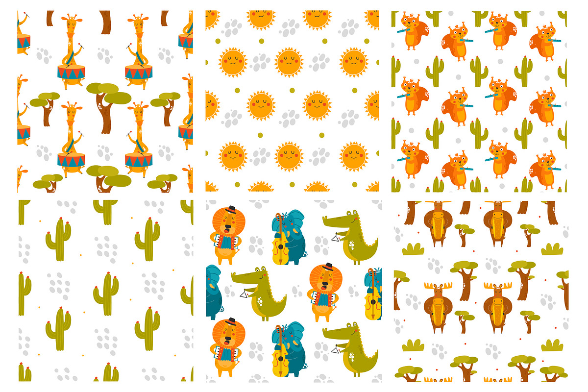 Baby patterns Bundle, an Animal Illustration by Sumacj (Photo 2 of 13)