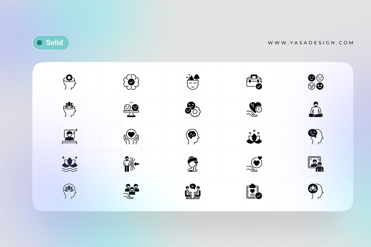 Mental Health Icons, an Icon by Yasa Design Studio (Photo 3 of 4)