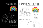 Watercolor rainbow clipart, an Object Graphic by Naty Art (Thumbnail 3 of 6)