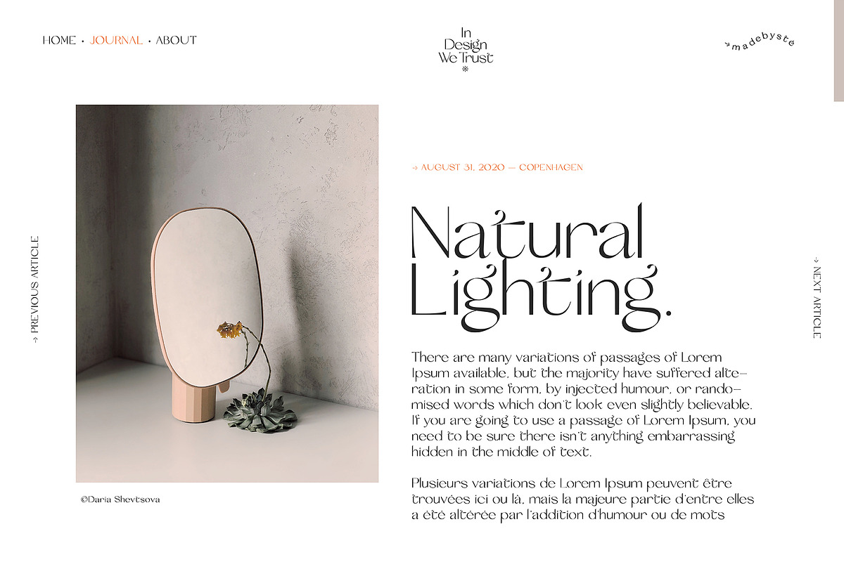 ETOILE* — MODERN REGULAR + ITALIC, a Sans Serif Font by Madebysté. (Photo 7 of 9)