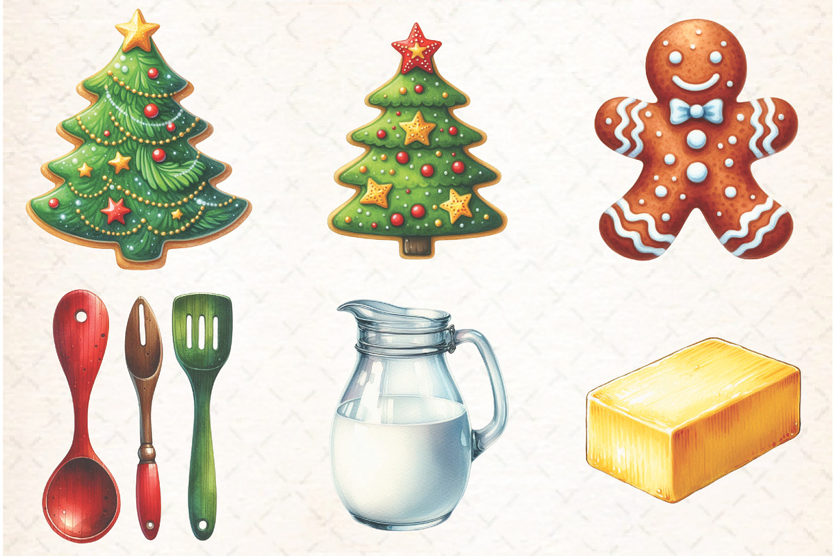 Christmas Holiday Baking Clipart, an Illustration by Libby Wishes (Photo 5 of 9)