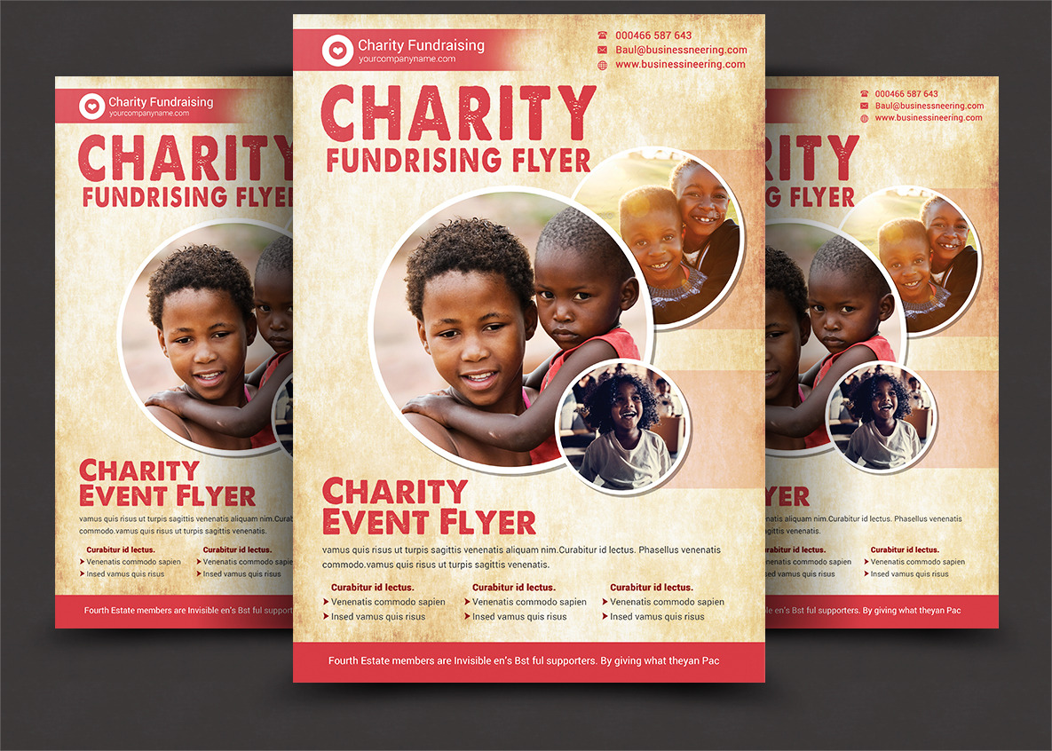 Charity Flyer Templates, a Flyer Template by AfzaalGraphics