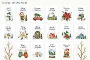 Christmas Watercolor Winter Clipart, a Seasonal Illustration by Hanna's ArtLab (Thumbnail 3 of 6)