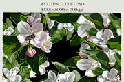 Apple Blossom - Botanical pattern, a Pattern Graphic by NNclipart (Thumbnail 6 of 12)